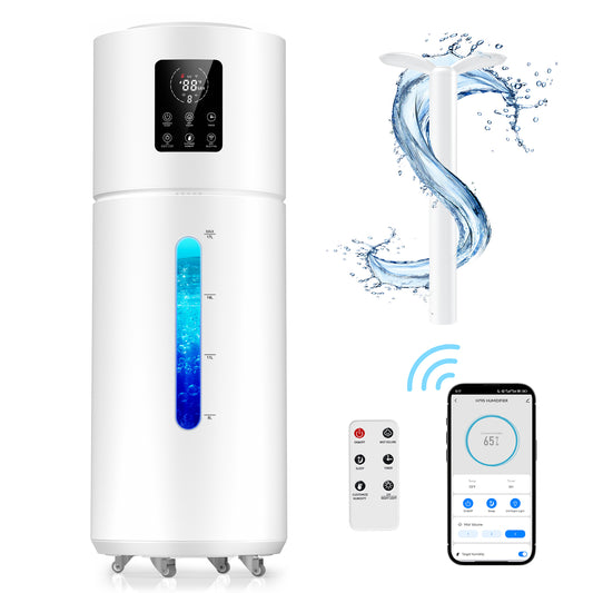 Smart Humidifiers for Large Room Bedroom Home 1800 sq.ft, 17L/4.5Gal Large Humidifier with Extension Tube & 3 Mist Modes, Top Fill Whole House Cool Mist Humidifiers for Plant Commercial Office